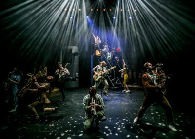 Rose Bruford College students performing in Working the Musical