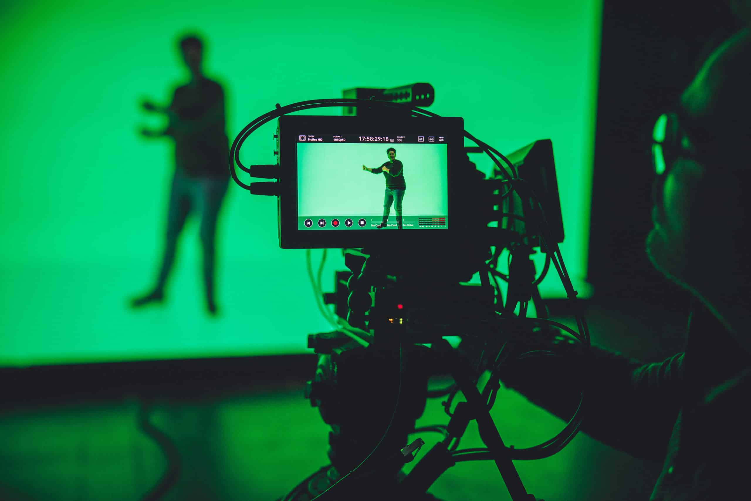 Image: Rose Bruford College. White Light business development consultant Sarah Cox explores the drawbacks of green screens in her journey of technological developments for XR. Photographer Ben Wilkin.