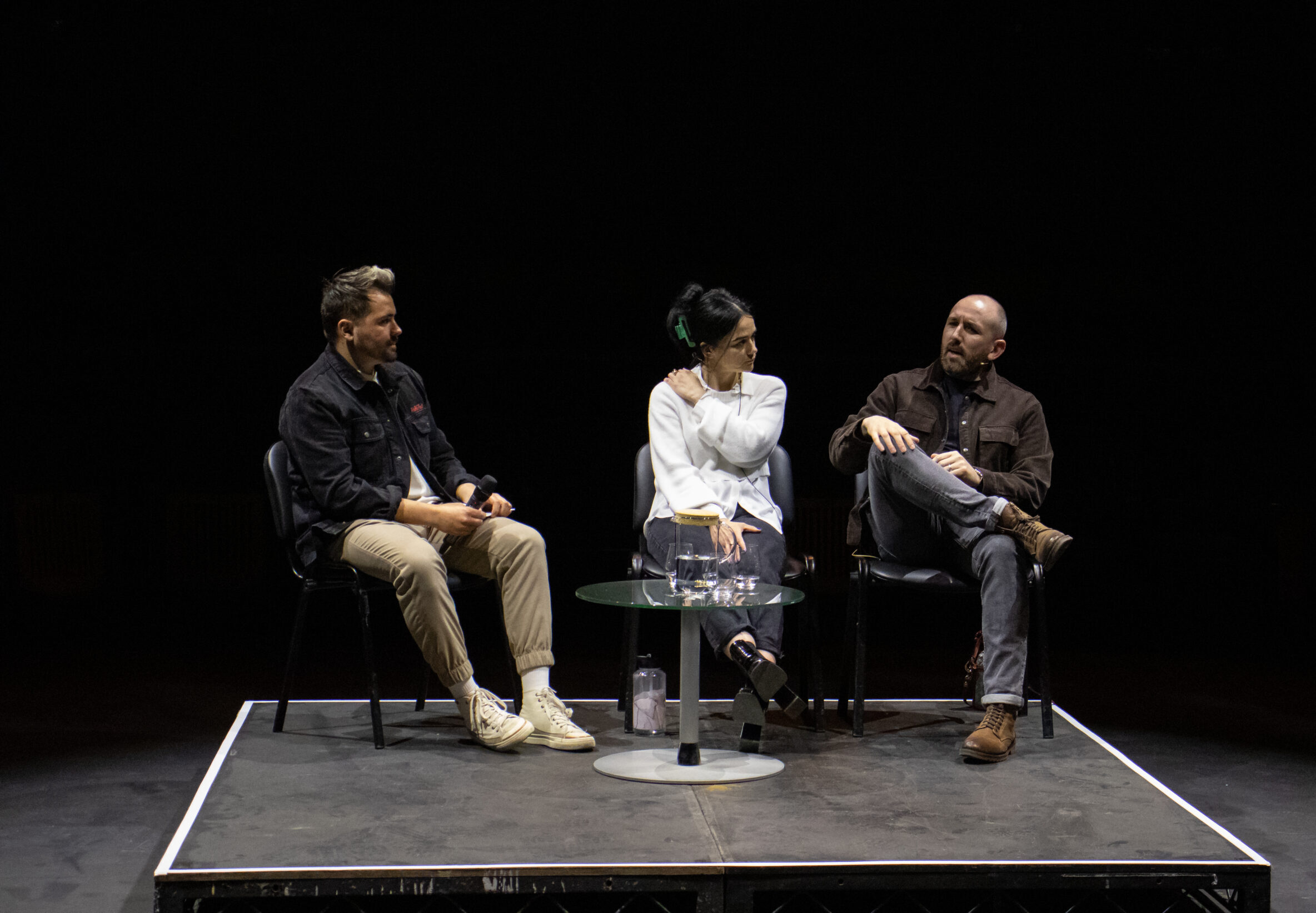 Hayley Squires and David Carlyle give a talk at Rose Bruford College